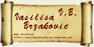 Vasilisa Brzaković vizit kartica